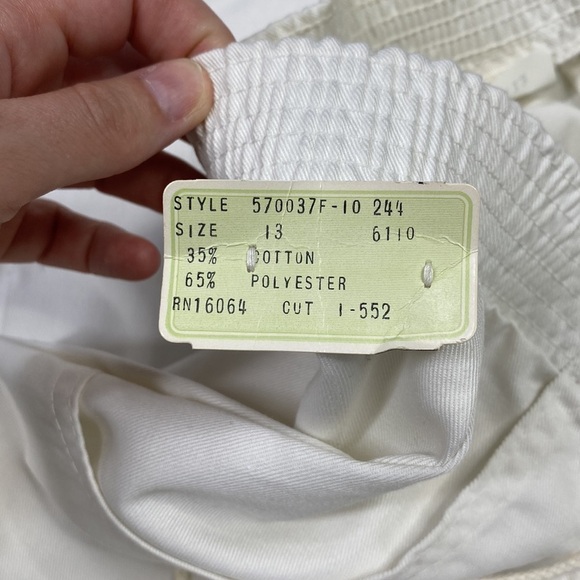 Vintage JcPenny Fashions White Polyester Drawstring Pants Size 13 (28x34) NWT - Picture 13 of 16
